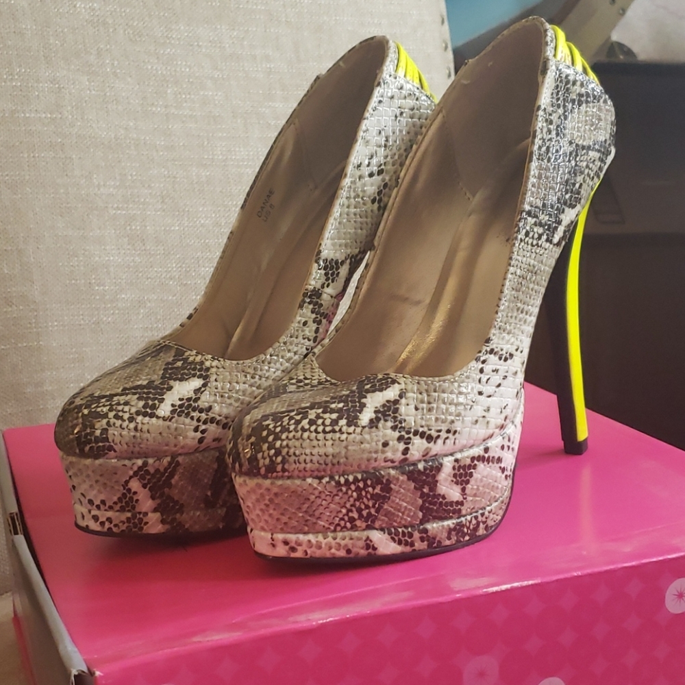Snake skin heels